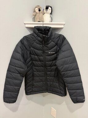 Columbia Omni-Heat Puffer Jacket Women's Small Black Synthetic